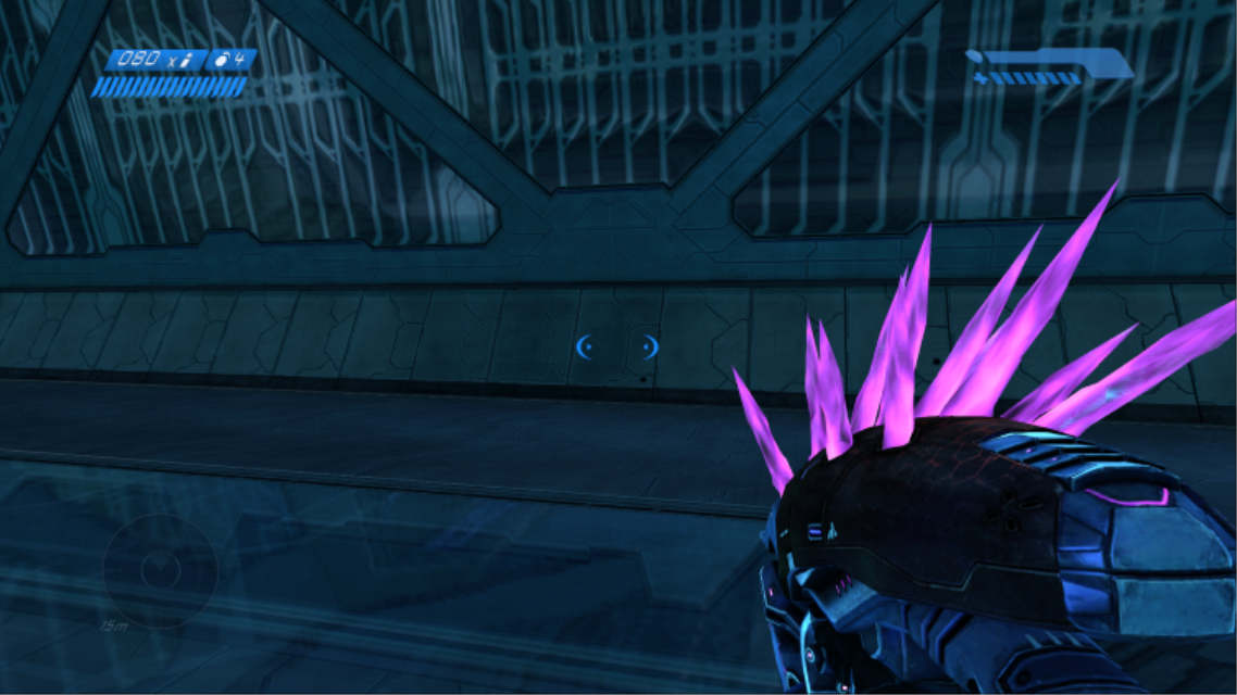 A first-person view of the needler.