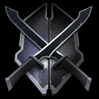 The crossed machetes on the Heroic difficulty icon for Halo: Reach.