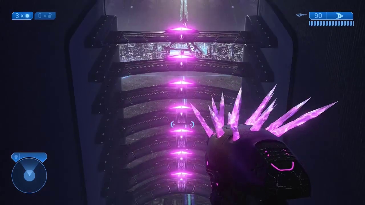 First-person view of the needler in Halo 2: Anniversary campaign.