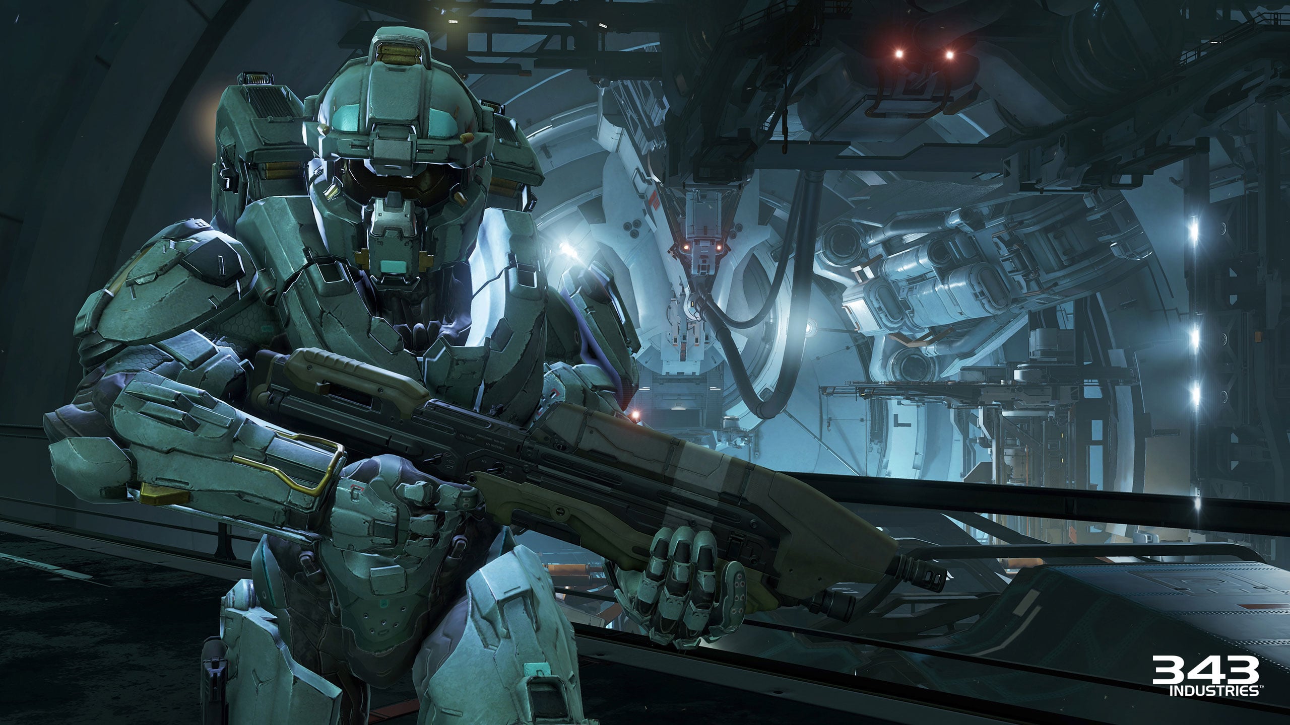 A screenshot of Frederic-104 aboard Argent Moon in the level Blue Team.
