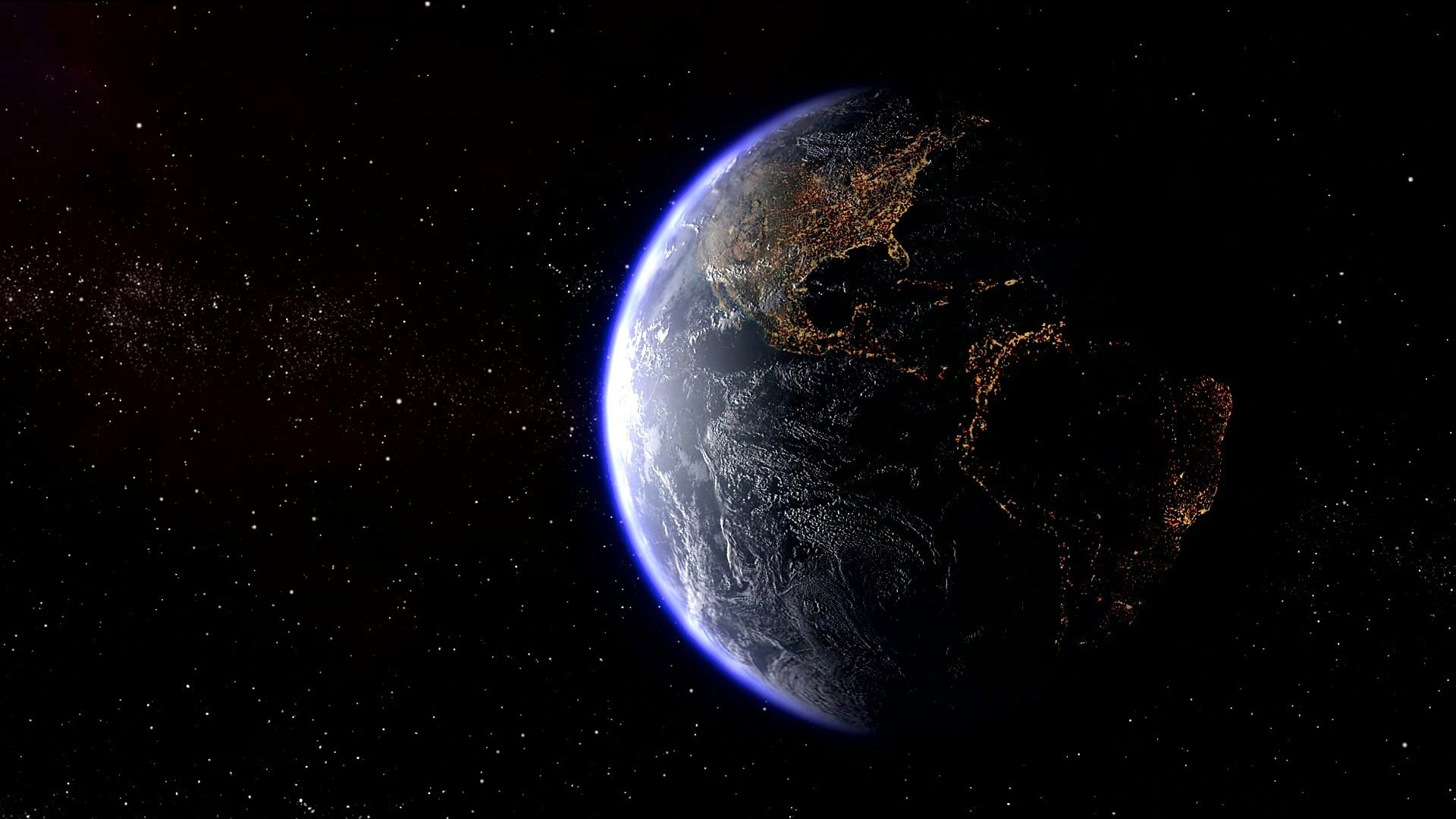 A high-resolution view of Earth, seen in the Halo 2 theatrical trailer.