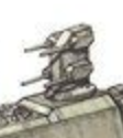 An M910 Rampart turret atop UNSC Pillar of Autumn, as depicted in the Warfleet cross-section.