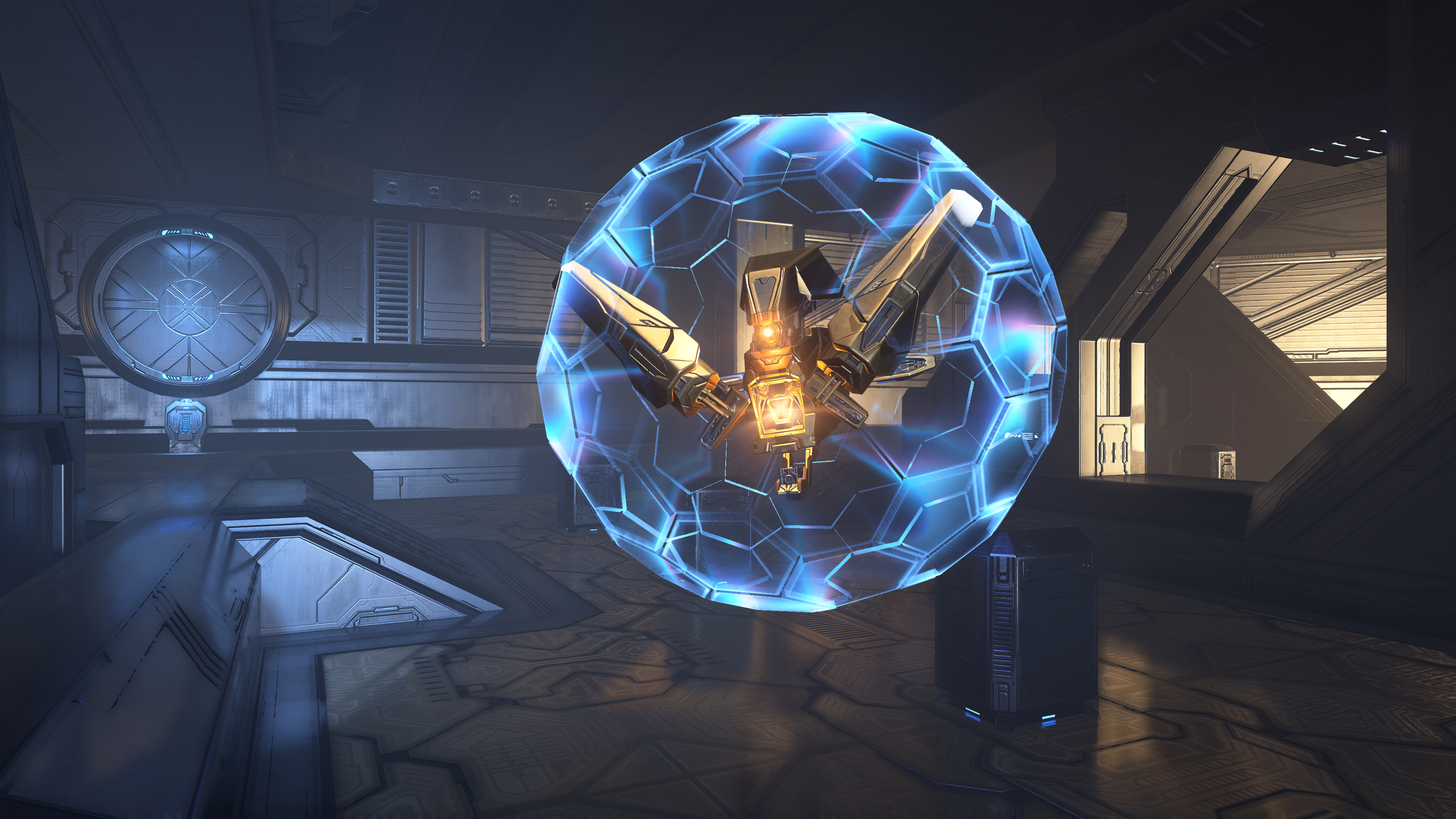 An Aggressor Sentinel Eliminator. From Halo Infinite campaign level The Command Spire.