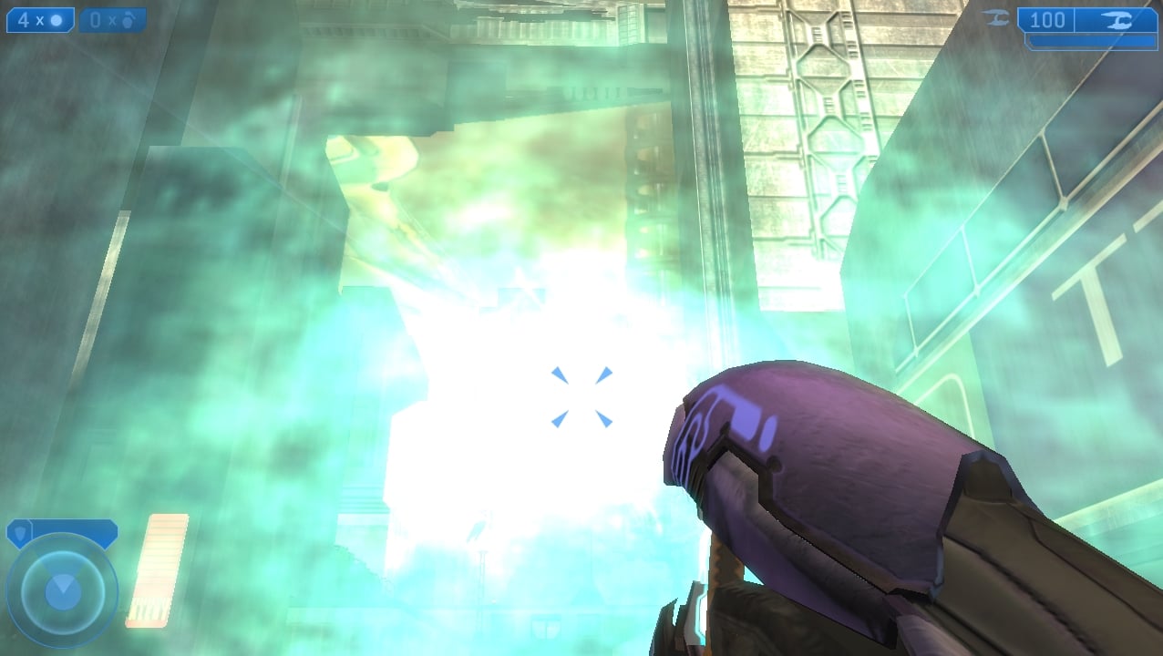 A single shot from the Scarab Gun