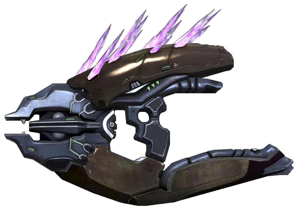 A profile view of the needler in the Halo: Reach Multiplayer Beta.
