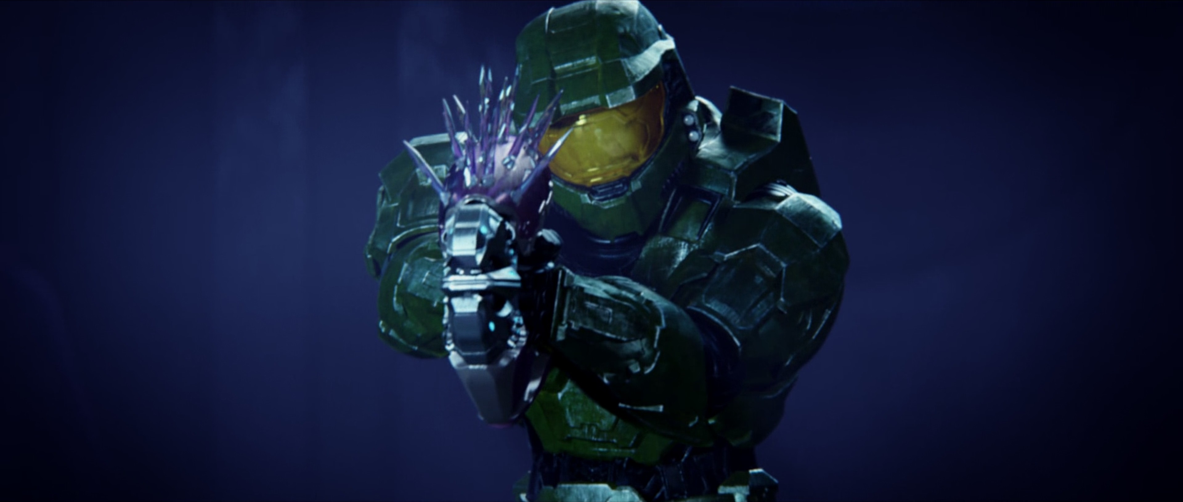 John-117 takes aim with the Nahle'hax-pattern needler.