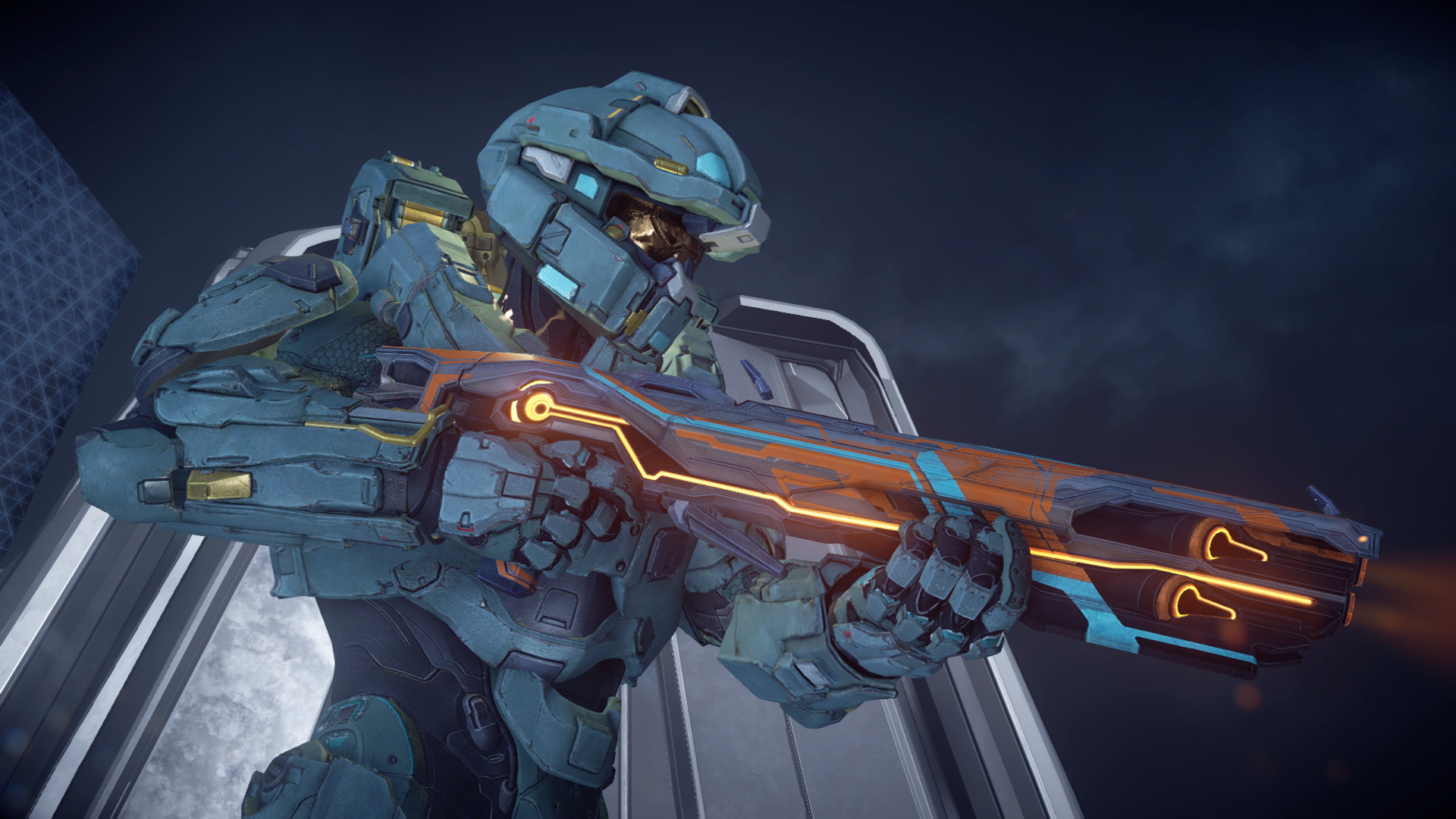 Frederic-104 with the Didact's Signet in the Halo 5: Guardians campaign mission The Breaking.