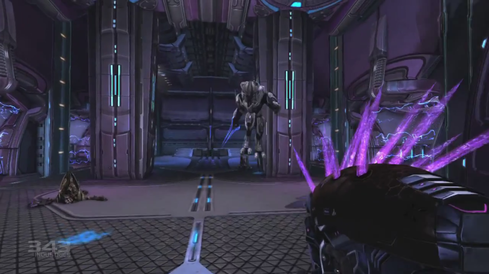 Pre-release image of the needler in first-person view.