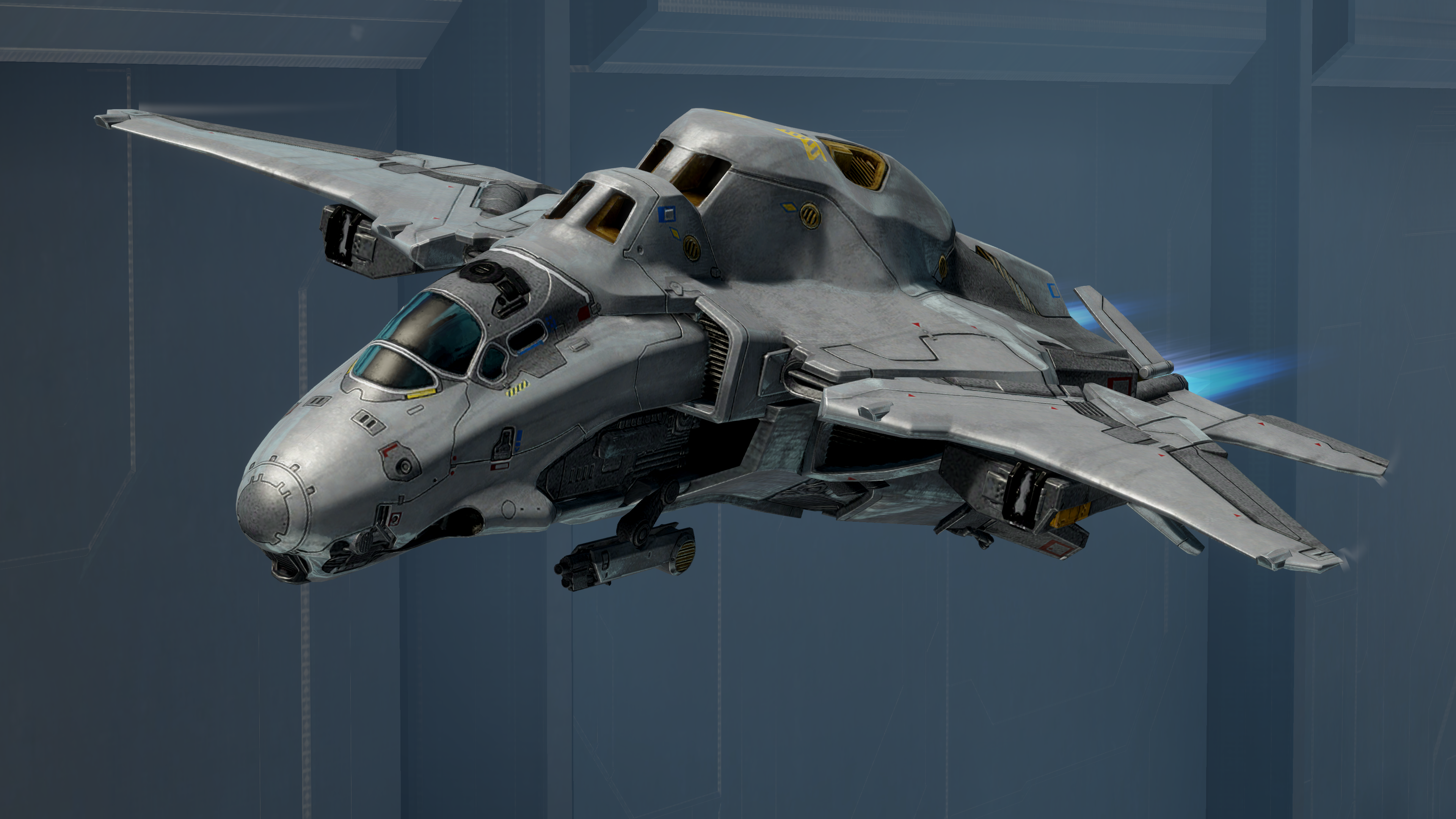 An F-41 Broadsword on Mantle's Approach during the New Phoenix Incident. From Halo 4 campaign level Midnight.