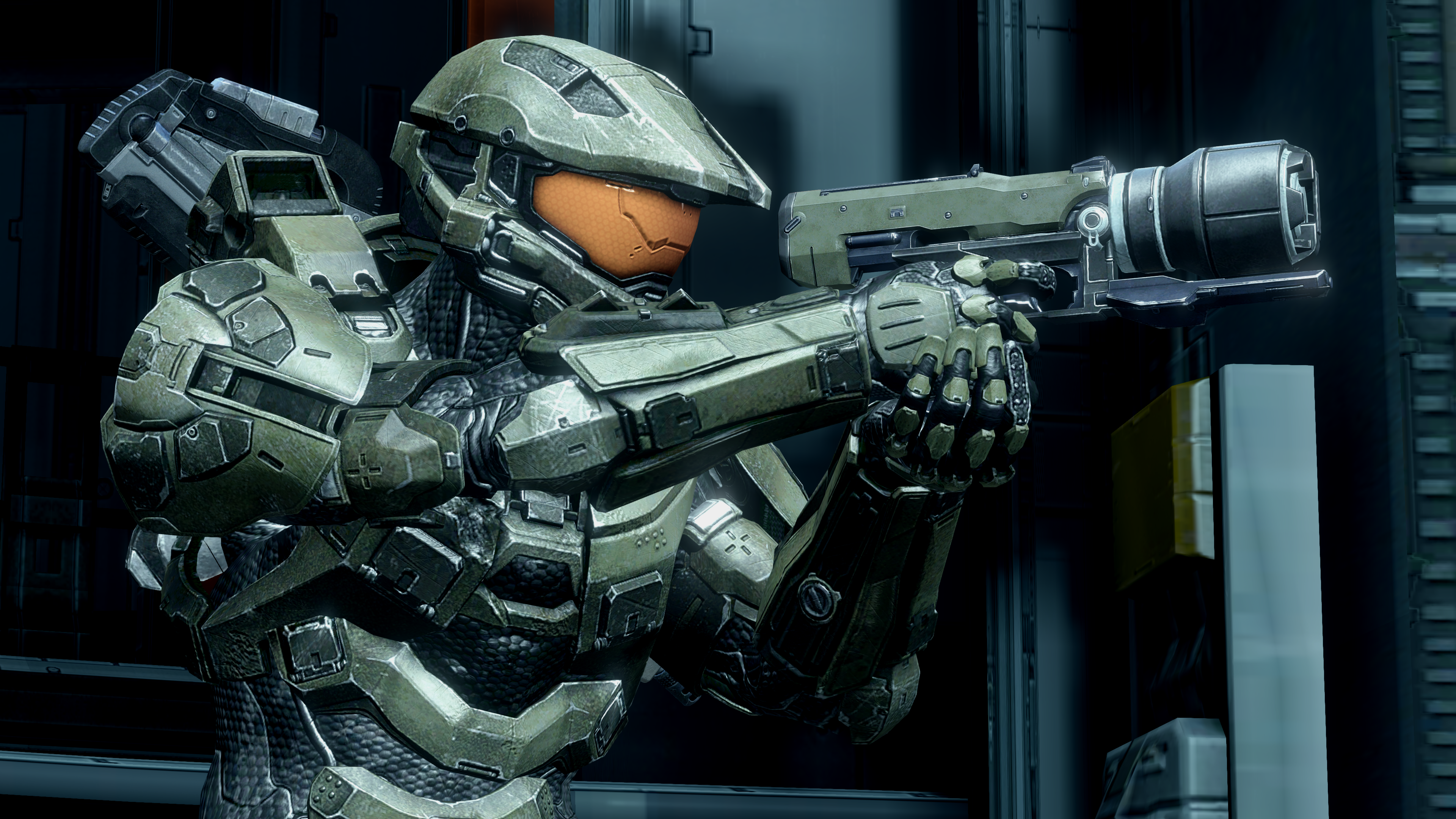 John-117 with an M363 sticky detonator during the Raid on Ivanoff Station. From Halo 4 campaign level Composer.
