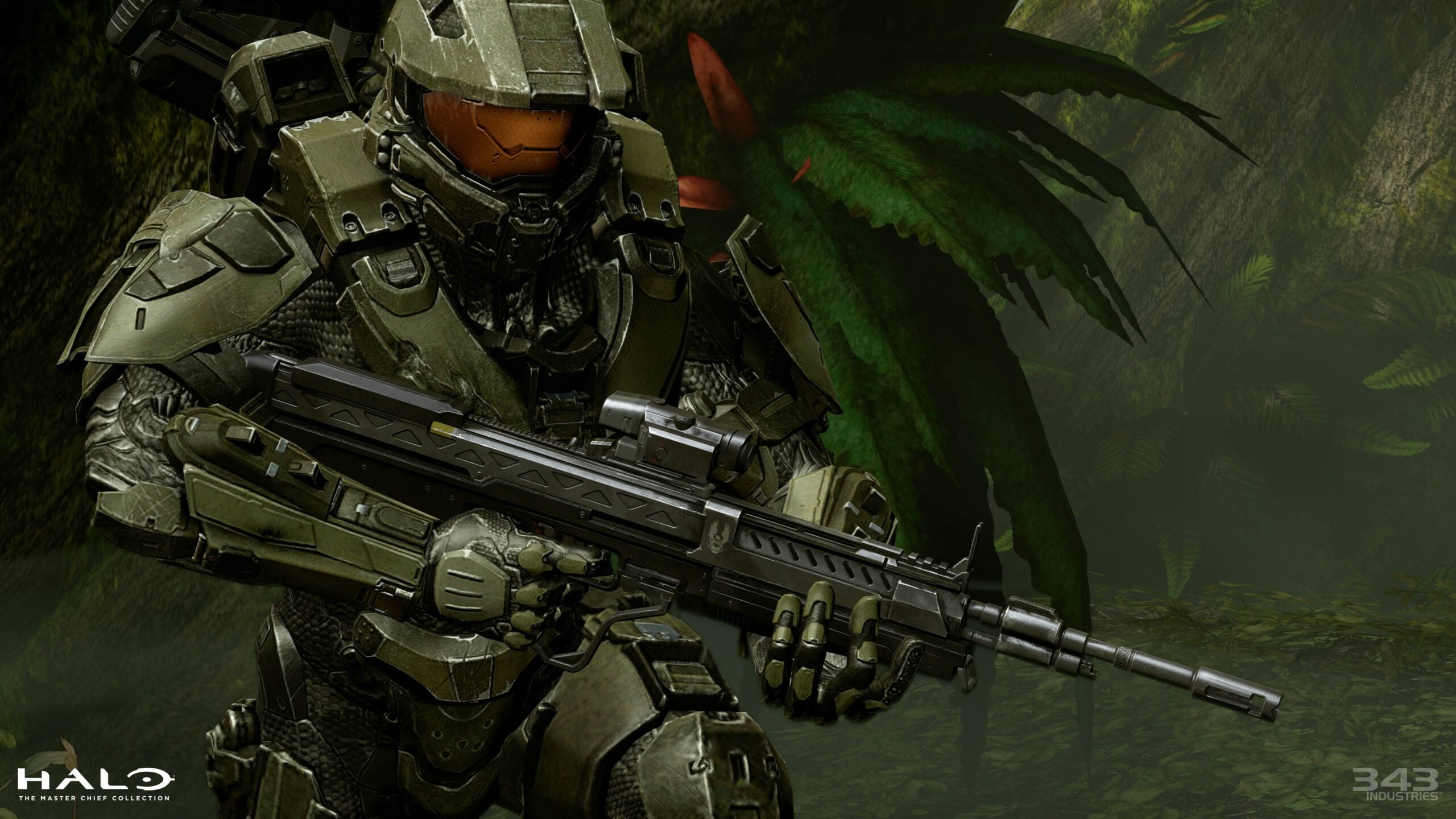 John-117 wielding an M395 DMR during the Battle of Requiem. From Halo 4 campaign level Infinity.