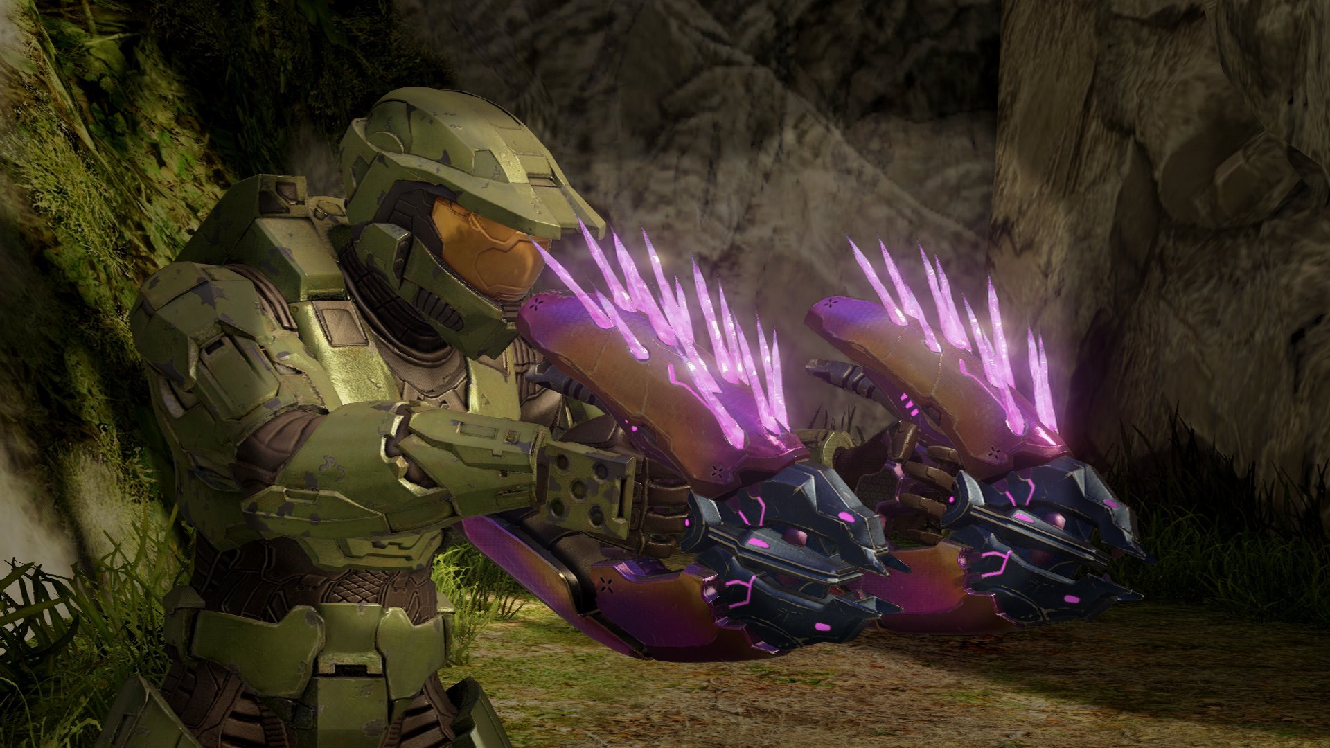 John-117 duel-wielding needlers during the Battle of Installation 05.