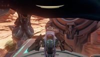 HUD of the Anti-Air Shade by Edward Buck in the Halo 5: Guardians campaign.