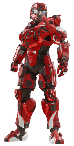A render of Enforcer Strongarm, an armor skin set in the Infinity's Armory update.