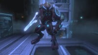 A Sangheili Zealot wielding an energy sword.