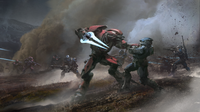 Concept art of a Sangheili fighting with the energy sword.