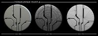Render variations of the glyph representing the Mantle of Responsibility in Halo 4.