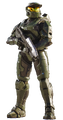 A render of John-117 clad in Mark V in Halo: Campaign Evolved.