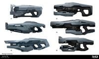 Initial concept sketches for Halo Infinite of the Ravager when it was a Forerunner weapon.