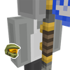 Icon for the Minecraft Character Creator item "Blue Multiplayer Flag".