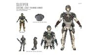 Concept art of the Corbulo Academy training armor.