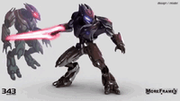 Rotation of a Special Operations Sangheili used in the motion comic adaption.