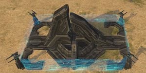 A Forerunner fort, as seen on Halo Wars level Labyrinth.