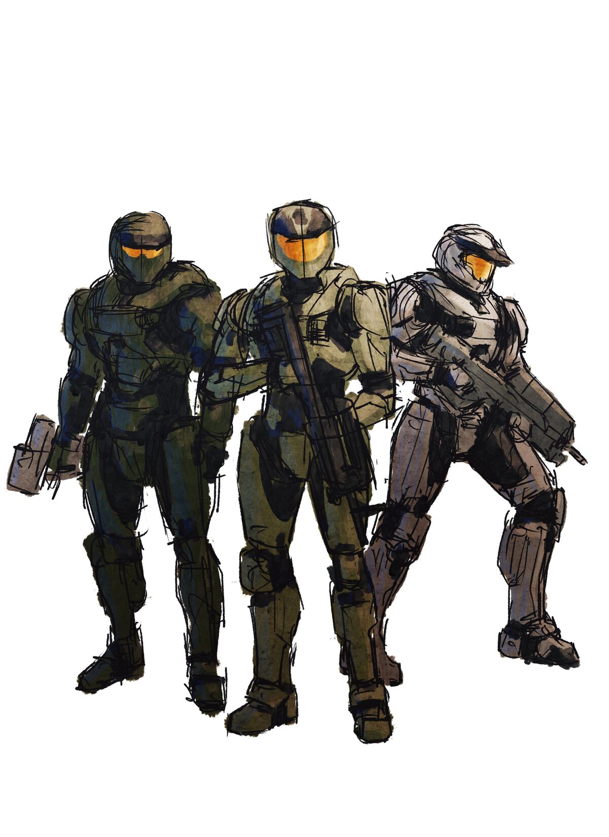 File:Enc22 SpartanIIColoredSketch1.jpg - Halopedia, the Halo wiki