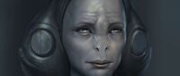 Closeup of the Librarian's face in the terminals of Halo 4.