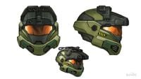 Concept art of Jun-A266's Mk. V Scout helmet in Halo: Reach.