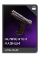 The Gunfighter Magnum REQ card.