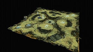 This is an overhead view of Crevice from the Halo Wars community site.