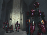 A group of Sangheili and Unggoy Majors in Halo: Combat Evolved.