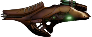 A cropped screenshot of a weapon in Halo 2: Anniversary's campaign. Original image by User:JackVibe.