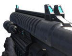 First-person view of the M90 Shotgun in Halo 3.