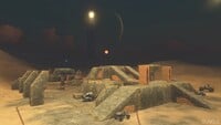 The crescent in the sky.