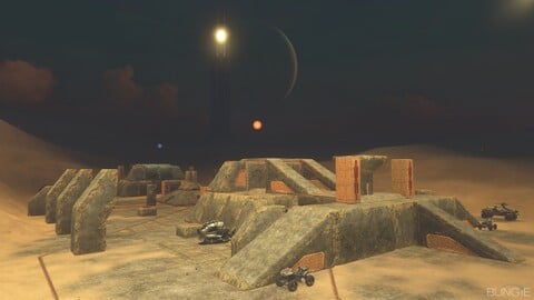 Halo 3 press kit image featuring Sandbox from Mythic Map Pack.