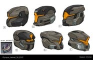 Concept explorations for the GEN3 Deadeye helmet in Halo Infinite.