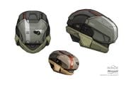 Concept art of the GUNGNIR helmet for Halo: Reach.