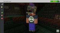 Angled view of the Moa Hat Character Creator item in Minecraft.