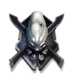 The Elite skull featured for Legendary difficulty in the Halo Trilogy.
