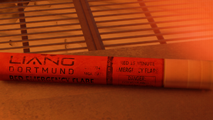 The Liang-Dortmund red emergency flare on March on Stormbreak in Halo 5: Guardians.