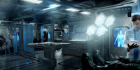 Concept art of Endymion II's medical bay.