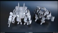 The Halo Wars 2 high-poly model for the Cyclops.