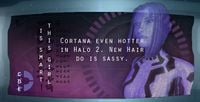 A profile on Cortana noting her physical attractiveness