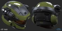 High-poly render of the Halo 5: Guardians helmet.