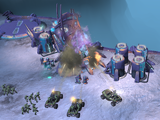UNSC forces attacking a methane refinery.