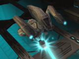 An Aggressor Sentinel firing its weapon in Halo Wars.