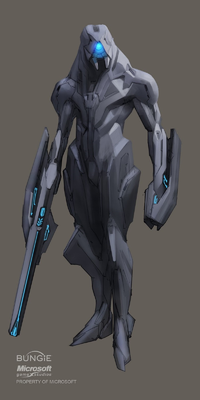 Halo: Chronicles concept artwork. While never officially disclosed as such, Hannaford has previously mis-labelled artwork uploads, and the details of this image match known details of the "Prometheans" of Chronicles near-perfectly.
