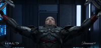 Riz-028 using a Brokkr Armor Mechanism in Halo: The Television Series.